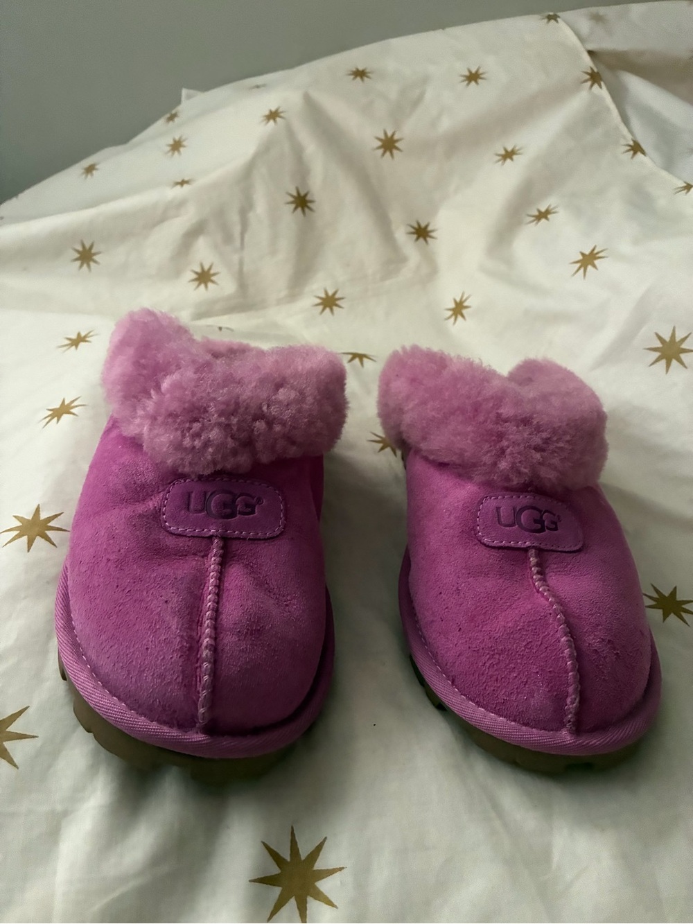 UGG Pink Sheepskin Slippers